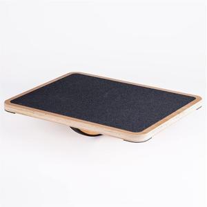 StrongTek Professional Wooden Balance Board, Rocker Board, Wood Standing Desk Accessory, Balancing Board for Under Desk, Anti Slip Roller, Core Strength, Stability, Office Wobble Boards, Large