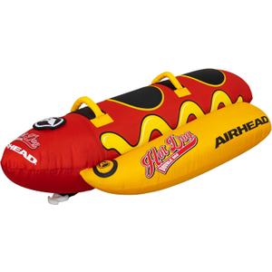 Airhead Double Dog Towable 1-2 Rider Tube for Boating and Water Sports, Double-Stitched Full Nylon Cover, EVA Padding & Padded Handles for Comfort