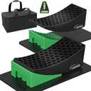 2Packs RV Leveling Blocks System Kit Camper Leveling Blocks for RVS Trailer with Carrying Bag, Anti-Slip Mats, T Bubble Level Up to 35000 LBS