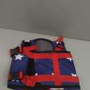Malier Dog Life Jacket, High Buoyancy Shark Swimsuit, Ripstop American Flag, Medium, Red & Dark Blue, Size Medium 