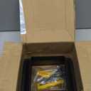 4 x 4 Post Base, 4 Pcs (Inner Size 3.6"x3.6"Deck Post Base) Heavy Duty Metal Black Powder Coated Post Brackets Fit for Standard Wood Post Anchor for Deck Porch Handrail Railing Support