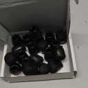 20 Pcs Black Extra Small Skinny Chair Leg Floor Protectors for Hardwood Floors, Upgraded Rubber Chair Leg Caps with Felt, Round Furniture Leg Feet Covers, No Scratches Reduce Noise (Fit 0.4"-0.5")