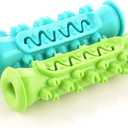 Guardians Dog Chew Toys for Aggressive Chewers, Dog Toothbrush Care Cleaning Stick, Puppy Toothing Chew Toy for Small Middle Pets (Blue+Green)