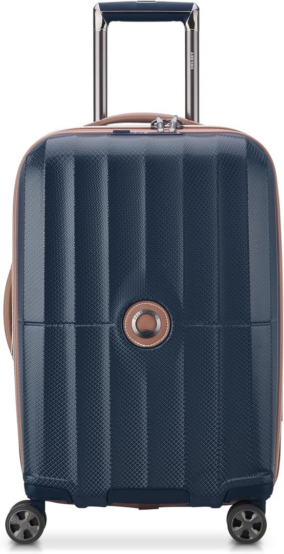 DELSEY PARIS Carrousel Hardside Expandable Luggage with Spinner Wheels, Navy, Carry-on 21 Inch