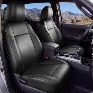 Front Seat Covers for Toyota Tacoma 2016-2023 Double & Access Cab, 3rd Gen
Nappa Leather, 3D Laser-Scan Custom Fit, Waterproof, Easy-Clean, Full Coverage, Airbag Compatible, Pet & Scratch Protection