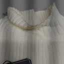 ZAFUL Women's Cropped Turtleneck Sweater Lantern Sleeve Ribbed Knit Pullover Sweater Jumper (0-white) S