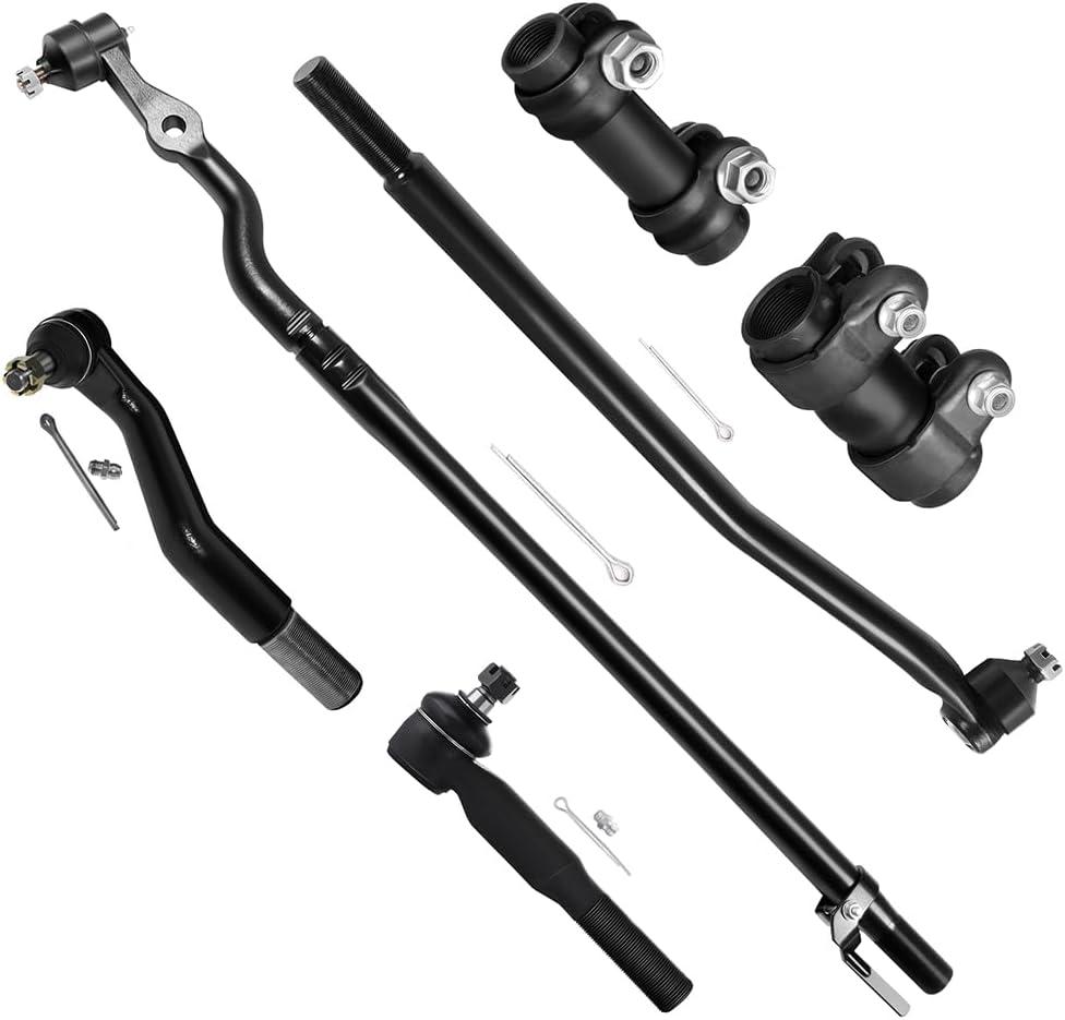 SCITOO 6pcs Suspension Kit 2 Outer Tie Rods 2 Inner Tie Rods 2 Adjusting Sleeve fit 4WD 2000-2005 For Ford Excursion 1999-2004 for F-250 F-350 Super Duty DS1438 DS1439 ES3426S ES3427T ES3423 4WD