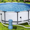 Pro Series 1000 GPH Above Ground Pool Filter Pump, Powerful Pool Cartridge Filter Pump, Water Circulation and Filtration System -Improved Water Clean & Clarity, Pools Pumps Above Ground-Gray