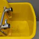 Mind Reader Mop Bucket with Wringer, 22 Qt (5.5 Gallon), Floor Cleaning, Handle, Wheels, 16.25"L x 10.75"W x 24.5"H, Yellow