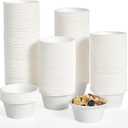 ECOLipak 200 Pack 2 oz Compostable Portion Cups, 100% Biodegradable Souffle Cups, Disposable Paper Cup for Condiment Samples