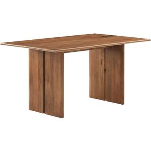 Modway Amistad 60" Solid Wood Modern Farmhouse Rectangular Dining Table in Walnut