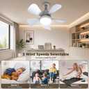 Socket Fan Light with Remote, 1000LM Dimmable LED, for E26/E27 | Small Ceiling Fan with Light, 3 Color Modes, 5-Level Dimmable Brightness, E26/E27 Installation for Bedroom, Kitchen, Garage, Medium