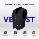 Scottish Black Argyle 5 Buttons Kilt Waistcoat/Vest (Black) 46