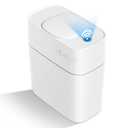 MUEE 3 Gallon Motion Senor Bathroom Trash Can with Lid, Automatic Trash Can Auto-Adsorption Touchless Garbage Can, Slim Small Trash Bin Waterproof Waste Basket for Toilet Bedroom Living Room Office RV