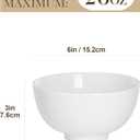 MALACASA 26 oz Porcelain Soup Bowls, White Ceramic Cereal Bowls for Kitchen 6 inch Bowls Set of 6 for Oatmeal Salad Fruit Rice Dishwasher and Microwave Safe, Series Regular