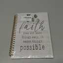 Christian Things Does Not Make Things Easy Motivational Eucalyptus Leaf Lined Spiral Journal Notebook 8.35.5 Inches Hardcover College Ruled Notebook Journal for Work Note Taking Journaling