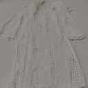 Floerns Women's Crochet Cover Up Long Sleeve Hollow Out Bikini Swimsuit Beach Cover Up Swimwear White, XS