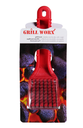 Grill Worx Stainless Steel Bristles Grill Brush with Scraper
