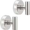 Towel Hooks Shower Suction Hook Towel Hanger for Bathroom Hanging Coat, Robe, Removable Wall Mounted Hook for Bedroom Kitchen Hotel Pool Chrome(2-Pack)
