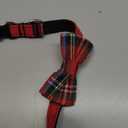 Malier Dog Collar with Bow tie, Christmas Classic Plaid Snowflake Dog Collar Holiday for Small Medium Large Dogs Cats Pets (Scotland Red Plaid, Medium)