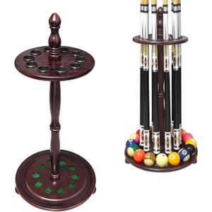 Pool Stick Holder Billiard Cue Rack Holds 10 Sticks Floor Stand,Burgundy
