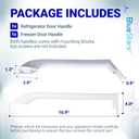 BlueStars 5304486359 5304506469 Refrigerator Door Handle Set - Compatible with Frigidaire Freezers - Replace Parts 5304504507, 242059501, 242059504 - Pack of 2