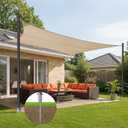 EMART 2 Pack 10Ft Shade Sail Poles for Sun Shade Outdoor, Sunshade Cloth Poles Kit with D-clamp Heavy Duty Metal Post for String Light, Garden, Yard, Backyard, Ground, Grassland, Terrace, Patio