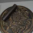18 Inch Cast Stone w/Resin Shell Patio Umbrella Base, Bronze