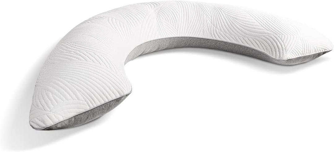 Bedgear Full Body Pillow - U-Shaped Design Ideal for Multiple Sleeping Positions - Provides Cooling and Conforming Support for Pregnant Women - Dual-Sided Washable and Removable Cover - 54" x 15"
