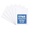 Kinlink White ABS Plastic Sheet 12" x 16"x 0.06" Flexible Moldable Impact Strength and High Tensile 1/16" Thick (1.5mm) Abs Sheet, Moldable Plastic DIY Materials for Home Decor and Handicrafts, 6 Pack