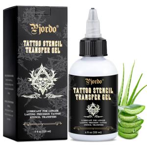 Pjordo Tattoo Stencil Transfer Gel Solution, Tattoo Stencil Gel, Tattoo Transfer Gel for Transfer Stickers Paper Machine Stencils, Tattoo Supplies Accessories for Tattoo Artists & Beginners
