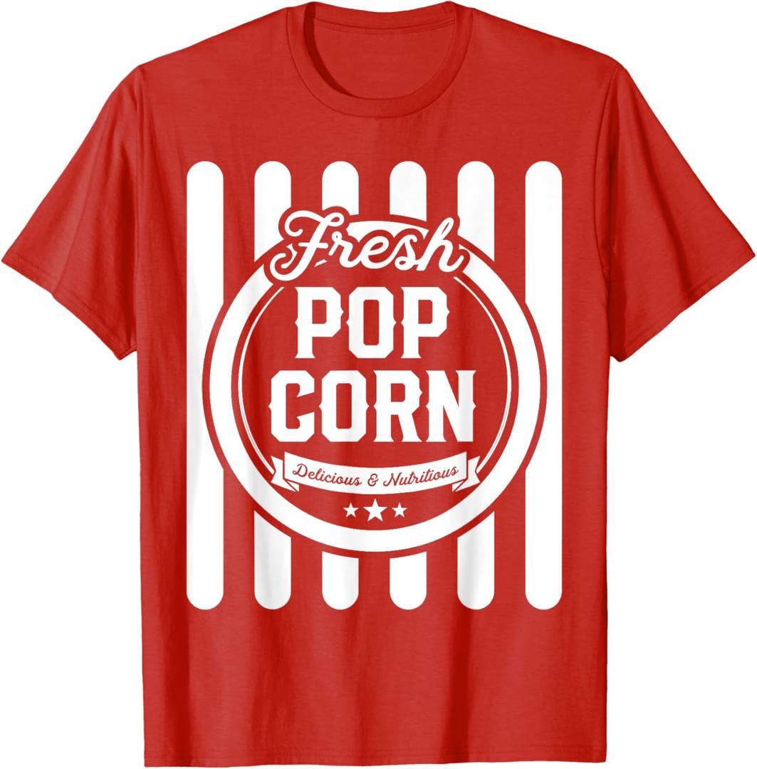 Kids Halloween Costume Vintage Popcorn Shirt for Girls T-Shirt, L