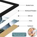 iRahmen 18x24 Picture Frame Set of 2 with Plexiglass, Black Poster Frame Display 16x20 Picture with Mat or 18 x 24 Without Mat, Wood Photo Frame for Gallery Wall Mounting Horizontal and Vertical