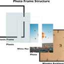 JCJMY 16x20 Picture Frame Set of 6 with 11x14 Mat, Black 16 x 20 Poster Frames with Shatter Resistant Plexiglass, Display 11 x 14 with Mat or 16 by 20 Without Mat, Sturdy Wall Hanging Frame, 6 Pack