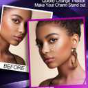 2 x Face Glitter Freckles Makeup Patches Silver Glitter Freckles Face Tattoo 9 Style Set Speckles Sparkle Freckle Temporary Tattoo Beauty Face Freckles Waterproof Faux Fake Freckle for Music Party Makeup