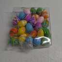 24Pcs Easter Hanging Eggs Ornaments for Tree Decorations, Muticolored Easter Tree Ornaments, Plastic Egg Basket Decor Spring Party Favor Supplies