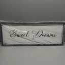 Sweet Dreams Wall Decor Above Bed 40x15 Inch Large Master Bedroom Hanging Wood Rustic Framed Farmhouse Sweet Dreams Sign Guest Room Aesthetic And Minimalist Over Bed Wall Art（Black）