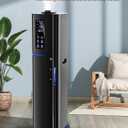 2.64Gal Humidifiers for Bedroom Large Room, Warm and Cool Mist up to 500ft, Top Fill Diffuser Ambient Light, 3 Mist Modes, 24H Timer, 35dB Quiet Humidifier for Home Office Plants (Black)