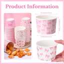 Pickmesh 80 Pcs Pink Bow Treat Snack Cups Paper Ice Cream Cups 9 oz Cute Coquette Disposable Dessert Bowls Snack Soup Bowl for Birthday Wedding Party Supplies Hot or Cold Food