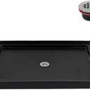 Streamline NT-2112-48BL-AL 54in. x 32 in. Alcove Acrylic Shower Base in Glossy Black with Center Drain, ABS Drain Included