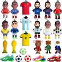 Soccer Action Figure Keychain Set