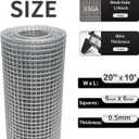 Hardware Cloth 20'' x 10' 1/4 in Galvanized Wire Mesh Roll (23 GA) Chicken Wire Fence Roll for Chicken Pen/coop Fences, Screen mesh, Rabbit/Snake...