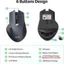 acer Wireless Mouse for Laptop, 2.4GHz Computer Mouse 3 Adjustable DPI Office Cordless USB Mice with USBA Receiver, 6 Buttons, 1600 DPI, Medium to Large Sized Hands Compatible with PC, Laptop, Desktop