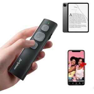 Page Turner for iPad iPhone, Bluetooth Remote Control Short Video Scrolling for TikTok YouTube, iPhone Camera Shutter for Photos & Videos, Music Switcher - 33ft Range, Type-C, with Big Quiet Buttons