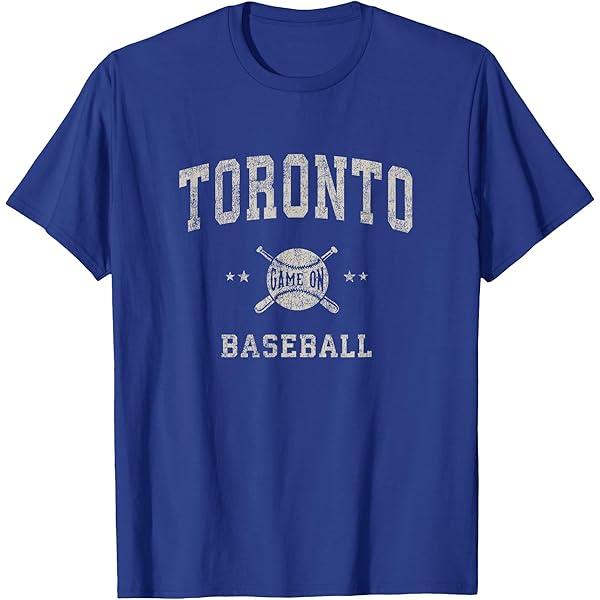Toronto Vintage Baseball Throwback Retro Design T-Shirt S