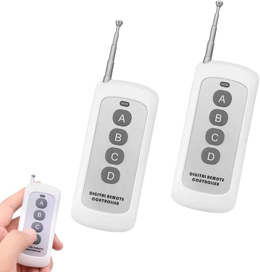 433.92 Mhz Cloning Remote Control Keychain, extendable Antenna,500m Control Distance,Universal Replacement Garage Door Opener,Duplicates Original Remote Controls for Electronic Garage Doors(2 Packs)