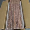 eletecpro 12x12 Picture Frames Set of 9 with Mat for 8x8 Photos or without Mat for 12x12, Square Gallery Wall Decor Collage for Picture Display, Weathering Brown Frame Set for Wall Hanging