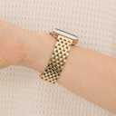 Seven-link Watch Band for Apple Watch Series 11, 10, 9, 8, 7, 6, 5, 4, 3, 2, 1 and SE 3/2/1 for Women, Dressy Stainless Steel Metal Band for Apple Watch 40mm 41mm 42mm 38mm 44mm 45mm 46mm for iWatch