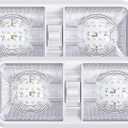 Leisure LED 2 Pack RV LED Ceiling Double Dome Light Fixture with ON/Off Switch Interior Lighting for Car/RV/Trailer/Camper/Boat DC 11-18V Natural White (Natural White 4000-4500K, 2-Pack)