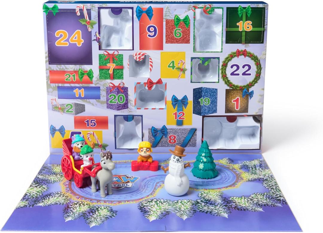 PAW Patrol: 2024 Advent Calendar with 24 Surprise Toys - Figures, Accessories and Kids Toys for Boys & Girls Ages 3 And Up!